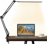 12W LED laualamp, timmitav arhitektlamp p&ouml;&ouml;rleva varrega, kontori laualamp 3 v&auml;rvitemperatuuri ja 10 heledusastmega, silmade kaitse lugemiseks, t&ouml;&ouml;tamiseks, &otilde;ppimiseks