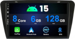 10-tolline Android 15 autoraadio Skoda Octavia 3 A7 2013-2018, GPS-raadio koos satelliitnavigatsiooniga Carplay Android auto toetab roolijuhtimist Bluetooth Mirrorlink FM AM RDS 360 kaamera