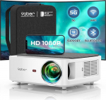 Projektor Full HD 1080P, YABER WiFi Bluetooth projektor kodukino 4K video tugi 4D/4P Keystone korrektsioon, -50% zoom, PPT esitlus, kaasaskantav projektor koos kotiga, mis &uuml;hildub TV Stick/PC/PS5-ga