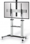 CONECTO LM FS03G Professional TV Stand alus lameekraaniga LCD LED Plasma reguleeritav 55 - 100 (13/254 cm, kuni 80 kg) Max. VESA 1000x600 mm - Alumiinium Hall/must