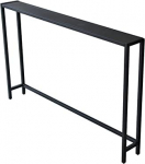 Konsolentische f&uuml;r Flur und Wohnzimmer, schmale Beistelltische aus Glas, schmaler, langer Sofatisch in Schwarz - hoher Konsolentisch f&uuml;r kleine R&auml;ume, rechteckiger Beistelltisch, ideal neben