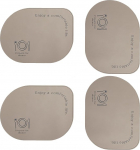 Tischsets Set 4er f&uuml;r Esstisch - Wischfeste & Waschbare Silikon Platzsets | Quadratische rutschfeste Basis f&uuml;r Familienessen & Festtagsdeko(Color:braun)