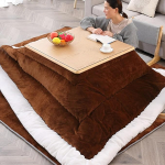 Kotatsu k&uuml;tte tatami laud koos tekiga vaipk&uuml;ttega kohvilaudade k&uuml;ljelaua rippuv k&uuml;ttekeha kontorilaua all Futon madrats Jaapani magamismatt Paksendatud p&otilde;randamatt 4-osaline komplekt (C