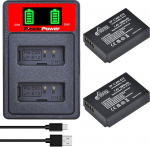 Pickle Power 2 Pack LP-E12 aku ja LED topeltlaadija Canon EOS M100, SX70 HS, Rebel SL1, EOS 100D, EOS M, EOS M2, EOS M10 EOS M50 m50 Mark ii digikaamerale