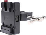 FOTGA Mini Nano V-Mount Battery Plate Adapter, V-Lock Battery Power Supply Plate Adapter in Pocket Size with D-Tap Output and Super Clamp