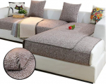 Love House Reversible Sofa Throw, Linen Cut Protective Cover Sofa Dirt-Resistant Sofa Throw Sofa Throw Plain Sofa Cover Coffee 90 x 120 cm (35 x 47 inches)