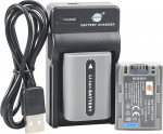 (2-pakk) DSTE NP-FP50 Li-ion aku + Micro USB laadija Sobib Sony DCR-DVD103, DCR-DVD105, DCR-DVD203, DCR-DVD205, DCR-DVD305, DCR-DVD92, DCR-HC20 jaoks.