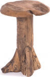 DESIGN DELIGHTS Darwin Solid Teak Stool, 47 x 30 cm, Juurpuit, Massiivne tool, Juurpuidust seenejalg, Teakist skulptuur, Juurpuujalg, Ajupuust seenefiguur, Taimejalg, Taimejalg