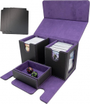 MTG Commander Deck Box ruumi 200+ kaardile, kaardim&auml;ngu kast vaateaknaga, 3-in-1, magnetiline kaardikorraldaja Magic Commander TCG CCG jaoks, 4 vaheseinu