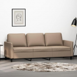 Homgoday 3-kohaline diivan Kaasaegne k&uuml;lalisdiivan Relax diivan Lounge diivan Topelt diivan Lamades diivan istumisv&otilde;imalus M&ouml;&ouml;bel Diivan elutuppa Kodu magamistuppa Cappuccino Brown 180 cm Faux Leather