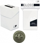 Ultra Pro Deck Box + 60 v&auml;ikese suurusega kaitsekotti Pro + Duel Coin - Gloss - White - White - White - Yu-Gi-Oh! - Japanese Mini