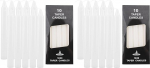 ALLAVA 10 St&uuml;ck Glatte Stabkerzen Wei&szlig;, 100% parafiin, 6 tunni p&otilde;letusajaga, kerzenrohling Kommunion, Taufe, Geburtstag, Hochzeit, Kerze zum Verzieren, H&ouml;he 19cm, &Oslash;18mm (Packung mit 2)