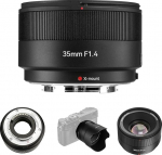 7artisans Auto Focus 35 mm F1.4 Frame Lens APS-C Wide Angle Fascinating Bokeh Lens Street Photography Night Photography Travel for Fuji X Mount Fuji X-T5 X-M5 X - T30 II X - Pro3 (Black)