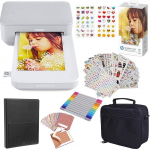 HP Sprocket Studio Plus juhtmevaba v&auml;rviline kiirfotoprinter (4x6") Wi-Fi v&auml;rvisublimatsioonikomplekt tsinkpaber 80 paki fotoalbumi &uuml;mbris marker kleebisekomplektid