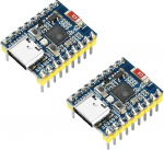 Heemol 2 Pack ESP32-C6-Zero p&otilde;hineb ESP32-C6FH4, ESP32-C6 Mini arendusplaat, kaks protsessorit, 160MHz t&ouml;&ouml;sagedus, 2.4GHz WiFi 6 ja BT5, ESP32 arendusplaat koos piniotsikuga