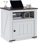 VEVOR talumajapidamise k&uuml;ljelaud, ruudukujuline USB-pistikutega ja pistikupesadega k&uuml;ljelaud, 3-astmeline k&uuml;ljelaud koos hoiukapiga, ideaalne elutuppa, magamistuppa, kontorisse, valge v&auml;rvi