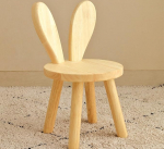 Laste tool puidust alates 3-aastastest, t&auml;ispuidust lastetool 45 x l&auml;bim&otilde;&otilde;t 26 cm, j&auml;nesek&otilde;rvadega seljatoega, libisemiskindlad kummist jalad, armas lastetoa tool s&ouml;&ouml;miseks, maalimiseks ja m&auml;ngimiseks.