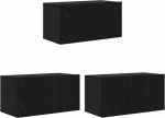 vidaXL TV Cabinet Set Black Oak Wood Material Medium TV Cabinet
