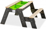 EXIT Toys Aksent puidust piknikulaud, liivalaud ja veelaud - multifunktsionaalne m&auml;ngulaud lastele aias - 1 pingi, eemaldatavate konteinerite ja kaanega - 100% FSC seedripuit - 94 x 94 x 50 cm.