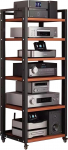 Audio Rack Hi-Fi riiul 6-tasandiline Stereo Stand, Component Audio/Video Rack, kodukontor, elutuba, v&otilde;imendi, DVD/CD m&auml;ngija, TV tarvikud, vastuv&otilde;tja, m&auml;ng, AV meedia hoidmise riiul, nurgas Enterta