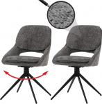 Mendler 2 s&ouml;&ouml;gitooli HWC-N73 K&ouml;&ouml;gitoolid p&ouml;&ouml;ratav automaatne tagasip&ouml;&ouml;ramine Kangas / tekstiil &scaron;enill (490 g/m&sup2;) &Ouml;ko-Tex tumehall