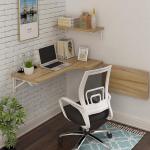 Wandmontierter Klapptisch - ile K&uuml;chenwerkbank aus Holz, platzsparendes Design, 5 Gr&ouml;&szlig;en und 6 Farben erh&auml;ltlich, ideal f&uuml;r kleine R&auml;ume