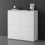 doporro Sideboard kapp 100 cm mattvalge hoiukapp p&otilde;randal seisev elutoa jaoks palju hoiuruumi kapp 04