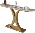 Moderner Konsolentisch mit rechteckiger Basis, Wandfl&auml;chen, seitlicher Flur, Eingangsbereich, Konsolentisch f&uuml;r den Eingangsbereich, schmaler Marmor-Sofatisch, schmaler Konsolentisch mit Met