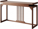 ZLLPIGLS Konsolentisch mit Gebogenem Rand, Schmaler Chinesischer Konsolentisch Schmal, Gitterr&uuml;ckendesign, Stabil f&uuml;r Flur, Wohnzimmer oder Hinter Sofa