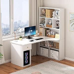 L-kujuline arvutilaua, p&ouml;&ouml;ratav m&auml;ngulaua, nurgapealne laud, &otilde;ppet&ouml;&ouml;laud koos panipaigaga, kodukontor ja magamistuba, t&ouml;&ouml;koht, ruumi s&auml;&auml;stev disain (valge 12)