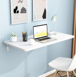 An der Wand montierter Klapptisch f&uuml;r Waschk&uuml;che, an der Wand montierter Esstisch, zusammenklappbar, an der Wand montierter Computertisch, stabil und robust, f&uuml;r Arbeitszimmer, Schlafzimmer