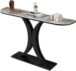 Moderner Konsolentisch mit rechteckiger Basis, Wandfl&auml;chen, seitlicher Flur, Eingangsbereich, Konsolentisch f&uuml;r den Eingangsbereich, schmaler Marmor-Sofatisch, schmaler Konsolentisch mit Met