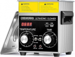 CREWORKS ultraheli puhastusseade Roostevabast terasest 2L ultraheli puhastusseade 60 W koos k&uuml;tteajaga Ultraheli puhastusseade hambaproteeside jaoks Ehted prillid kellad prillid ultraheli puhastusseade koos