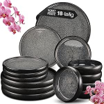 Moritz & Moritz Solid 18-osaline kivitehnika n&otilde;udekomplekt 6 inimesele - n&otilde;udekomplekt 6 inimesele, 6 &otilde;htus&ouml;&ouml;gitaldrikut, v&auml;ikesed taldrikud, s&uuml;gavad taldrikud