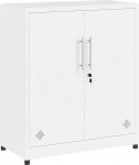 YITAHOME 2 Door Storage Cabinets, Metal Filing Cabinets with Keys, Storage Cabinet with 2 Adjustable Shelves, Bathroom Organiser Cabinet, Filing Cabinets for Home Office, White