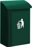 Arregui M283313 E-6103 Wall-Mounted Bin, Colour Green