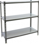 Simonrack Heavy-Duty Shelving Unit, Storage Shelf, 100 x 100 x 50 cm, Metal Shelf, Basement Shelf, Bending Point 180 kg, 3 Shelves, Anthracite/Galvanised - Simonclick