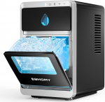 EUHOMY LunaArc Portable Crescent Ice Cube Maker with Crystal Crescent Moon, 1600 Pcs/Day, Ready in 12 Minutes, Automatic Deep Cleaning, Ice Cube Maker for Whiskey/Coffee/Soft Drinks