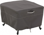 Classic Accessories Ravenna Garden Stool Protective Cover, Garden Furniture Cover, Tear-Resistant Material with Ventilation Holes, All Weather Conditions, Pouf Stool Cover, Taupe (66 x 66 x 43 cm)