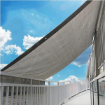Sun Shade Sail, 90% UV Block Sun Shade Sail with Eyelets Rectangular Waterproof Breathable for Garden Patio Outdoor Patio Balcony (Color : Gray, Size : 2x3m)
