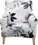CRFATOP Stretch Chair Covers with Armrests for Living Room, 1 Piece Accent Chair Cover Printed Soft Banquet Chair Saucer Chair Furniture Protector Office Reception Reading Sofa A74