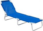 Avilia Foldable Beach Lounger Aluminium Oxford Fabric - Lightweight and Durable Sun Lounger for Beach and Pool