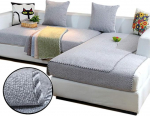 Love House Sofa Cover 1 2 3-Seater, Linen Cut Protective Cover Sofa Dirt-Resistant Sofa Throw Plain Sofa Cover -Grey 110 x 210 cm (43 x 83 inches)