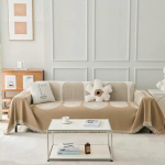 Deisy Dee Sofabez&uuml;ge f&uuml;r 3 Kissen, Couch, Sofa, Chenille, Sofa-Schonbezug, Couch&uuml;berz&uuml;ge f&uuml;r Sektionalcouch, Haustierschutz, M&ouml;belbez&uuml;ge (Kreis, 180,3 x 299,7 cm)
