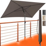 4smile R&otilde;du p&auml;ikesevarju 200 x 125 cm koos vihmavarju kattega, Taupe, UV50+ p&auml;ikesevarju, ristk&uuml;likukujuline, painduv, reguleeritava k&otilde;rgusega, suvine vihmavari p&auml;ikesekaitse r&otilde;dule varikatuse asendajana.