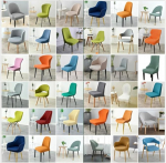 XGANGM Anpassen Stretch Stuhlhussen 2/6/4er Set Rund/Armlehne/Sonderform/Unregelm&auml;&szlig;ig Stuhlbezug Esszimmerstuhl/K&uuml;che/B&uuml;ro Moderne Gebogen Stuhl&uuml;berzug,Customize,4PCS