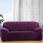 ZCXRYFL Stretch Diivan Cover 1 2 3 4 istekoha paks sametist diivanikate M&ouml;&ouml;bli kaitse diivanikate libisemisvastane diivanikate kasside lemmikloomade kraapimiseks (3 istekohta: 180-230 cm, lilla 2)