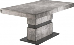 byLIVING Matthew Dining Room Table with Robust and Easy-Care Melamine Surface in Concrete Look, with Braked Synchronous Extension, Wood Material, Grey, 215 x 90 cm, Height 75 cm