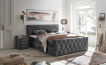 CASHFIELD 8 Box Spring voodi koos voodikastiga, 180 x 200 cm, antratsiit, mugav kaheinimesevoodi 7-tsoonilise vedrumadratsiga ja kliimapaelaga k&uuml;lma vahtpolster, 200 x 113 x 225 cm (B x K x S)