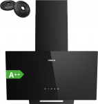 CIARRA CBCB6750C A++ pliidikupu 60 cm ringlusjuhtimisega puutetundlik juhtimine koos CBCF002X2 aktiivs&ouml;efiltriga Peata kaldpliit 350 m&sup3;/h 3 tasandiga v&auml;ljat&otilde;mbekupu Must